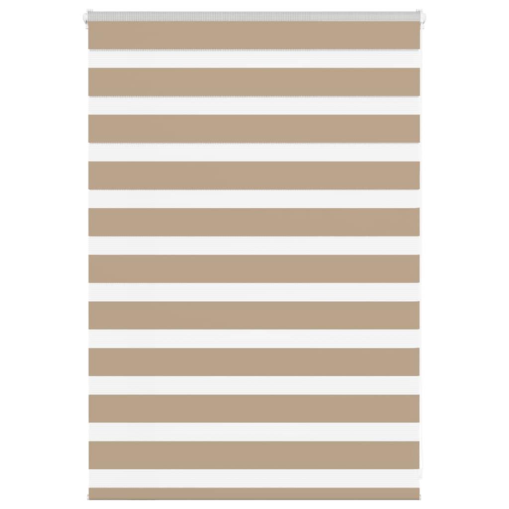 Zebragardin sandbrun 115x100 cm stofbredde 110,9 cm polyester