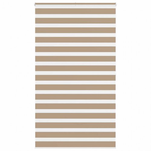 Zebragardin - sandbrun 130×200 cm, stofbredde 125,9 cm, polyester