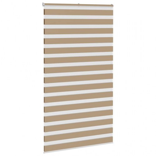 Zebragardin - sandbrun 130×200 cm, stofbredde 125,9 cm, polyester