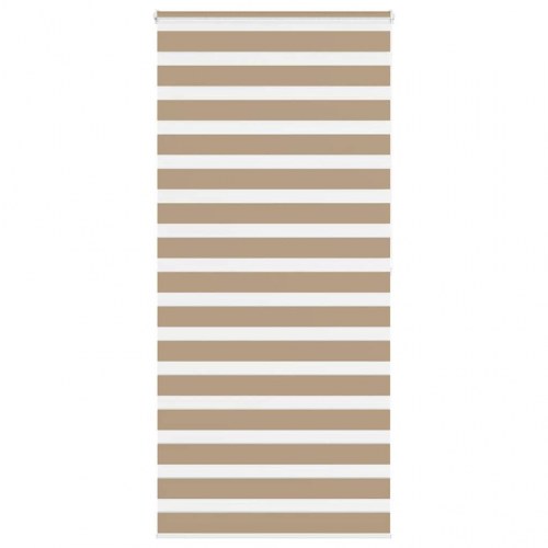 Zebragardin - sandbrun 95×200 cm, stofbredde 90,9 cm, polyester