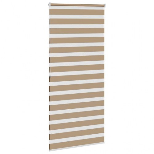 Zebragardin - sandbrun 95×200 cm, stofbredde 90,9 cm, polyester