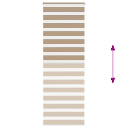 Zebragardin - sandbrun 85×200 cm, stofbredde 80,9 cm, polyester
