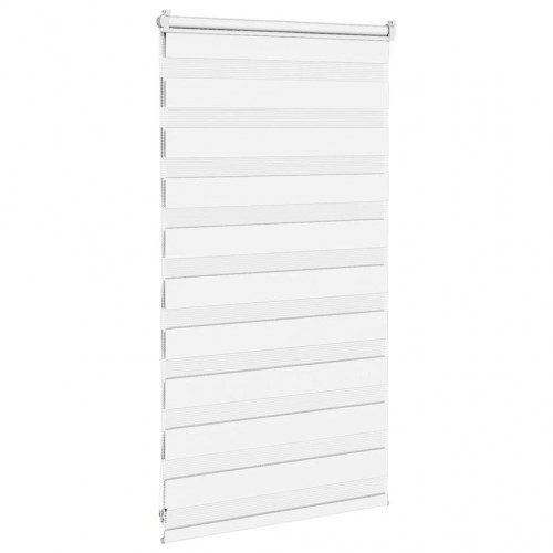 Zebragardin - hvid 80×100 cm, stofbredde 75,9 cm, polyester