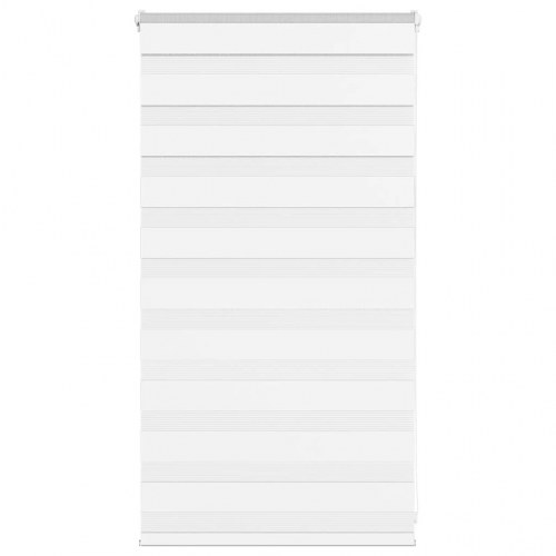 Zebragardin - hvid 90×100 cm, stofbredde 85,9 cm, polyester