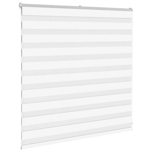Zebragardin hvid 145×100 cm - stofbredde 140,9 cm, polyester