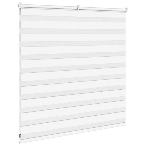 Zebragardin hvid 145×100 cm - stofbredde 140,9 cm, polyester