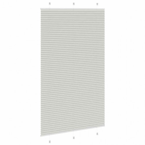 Plisségardin lysegrå 120×200 cm - stofbredde 119,4 cm, polyester