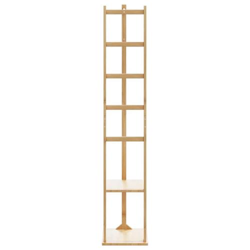 Garderobestativ med kroge og hylder 38,5x30x156 cm bambus