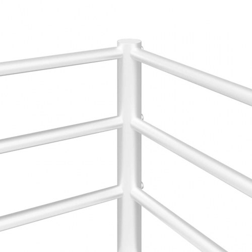 Køjeseng uden madras 90x190 cm stål hvid