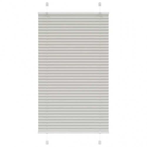 Plisségardin lysegrå 80×100 cm - stofbredde 79,4 cm, polyester