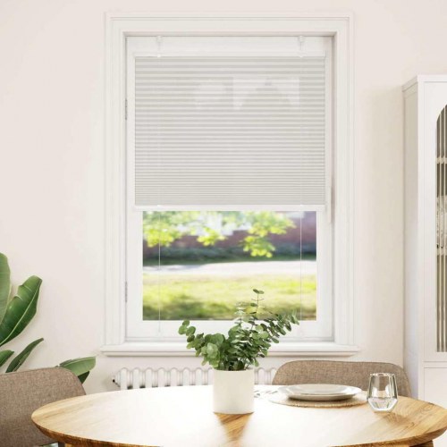 Plisségardin lysegrå 80×100 cm - stofbredde 79,4 cm, polyester