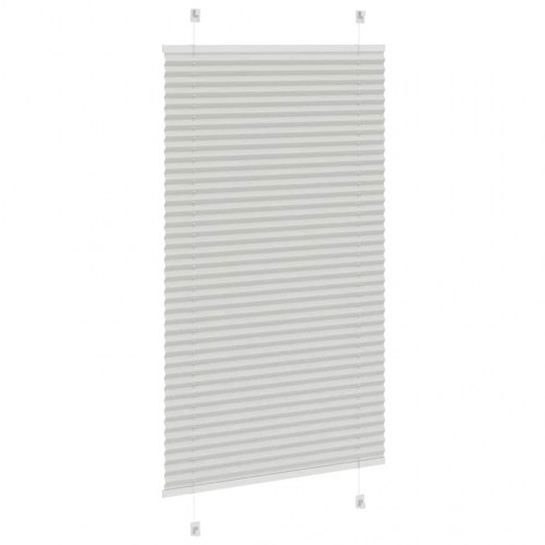 Plisségardin lysegrå 80×100 cm - stofbredde 79,4 cm, polyester