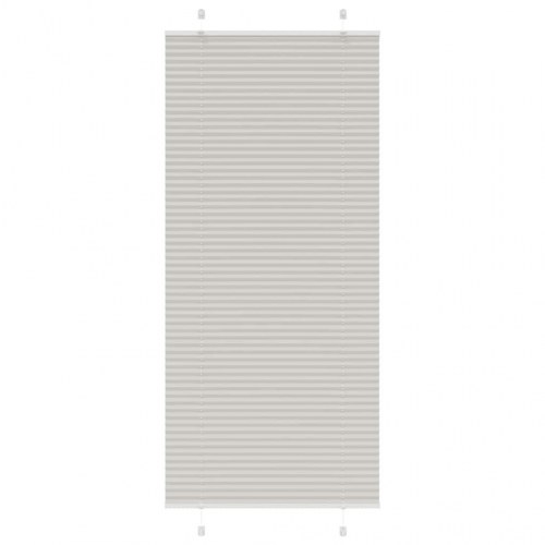 Plisségardin lysegrå 100×200 cm - stofbredde 99,4 cm, polyester