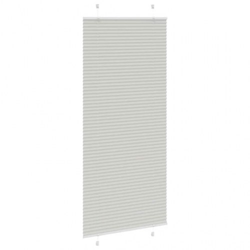 Plisségardin lysegrå 100×200 cm - stofbredde 99,4 cm, polyester