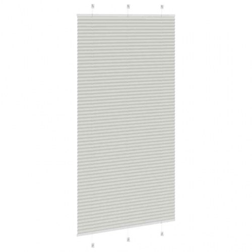 Plisségardin lysegrå 110×200 cm - stofbredde 109,4 cm, polyester