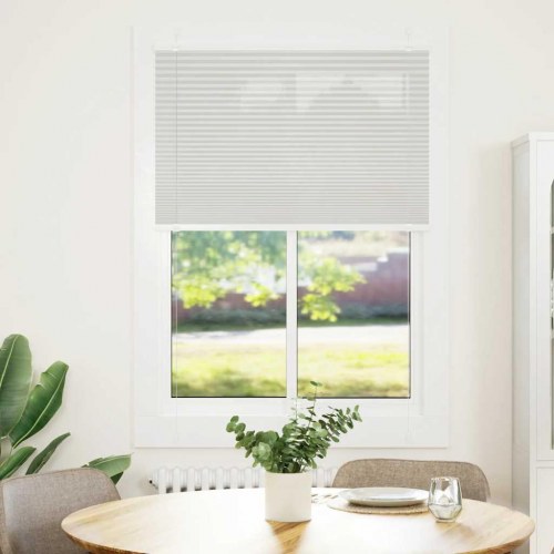 Plisségardin lysegrå 100×150 cm - stofbredde 99,4 cm, polyester
