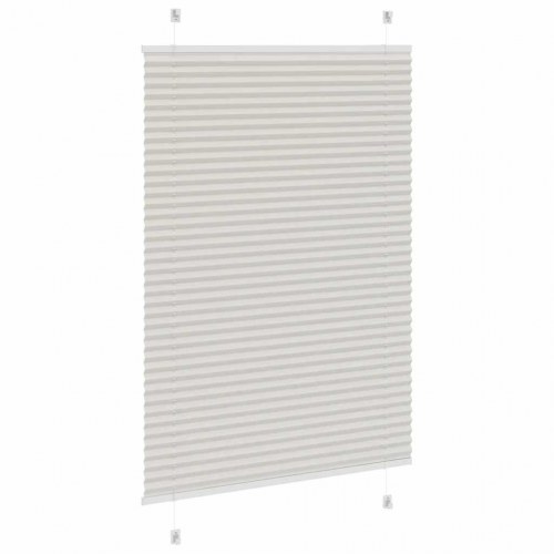 Plisségardin lysegrå 100×150 cm - stofbredde 99,4 cm, polyester