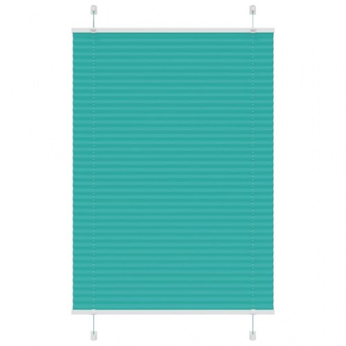 Plisségardin - petroleum grøn 90×100 cm, polyester