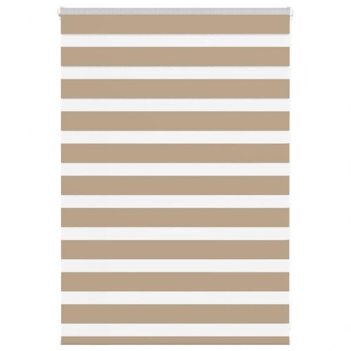 Zebragardin - sandbrun 110×100 cm, stofbredde 105,9 cm, polyester