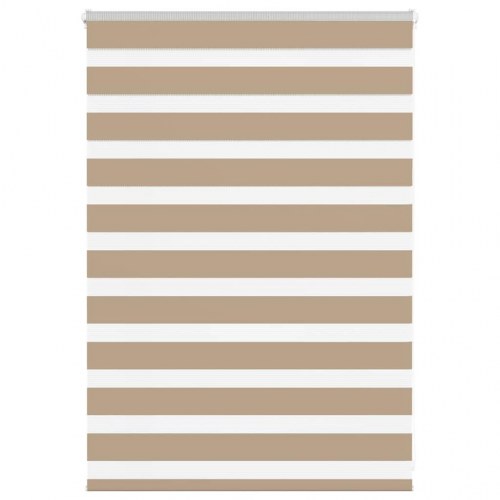 Zebragardin - sandbrun 100×100 cm, stofbredde 95,9 cm, polyester