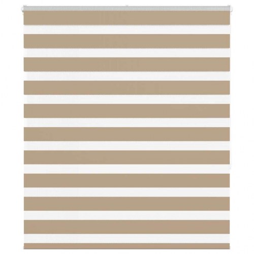 Zebragardin sandbrun 135×150 cm - stofbredde 130,9 cm, polyester