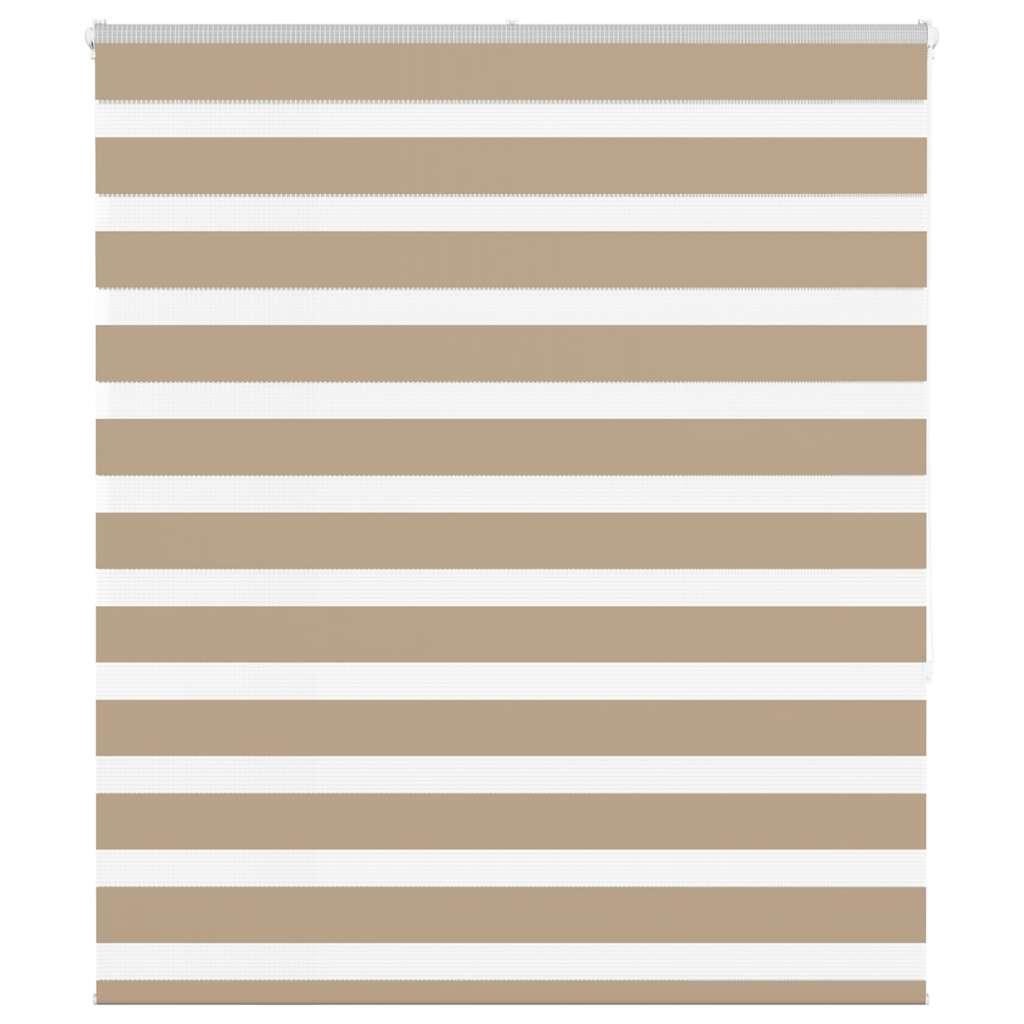 Zebragardin sandbrun 135x150 cm stofbredde 130,9 cm polyester billede
