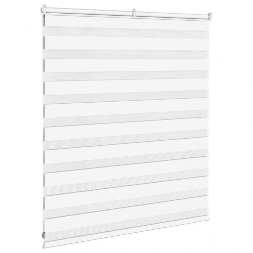 Zebragardin hvid 125×100 cm - stofbredde 120,9 cm, polyester
