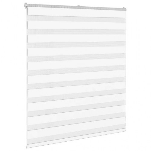 Zebragardin - hvid 135×100 cm, stofbredde 130,9 cm, polyester