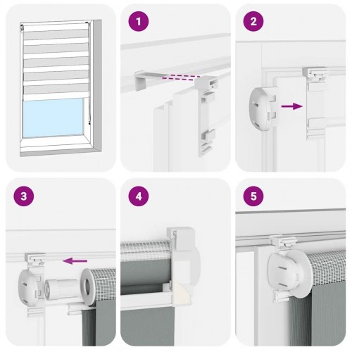 Zebragardin hvid 160x100 cm stofbredde 155,9 cm polyester