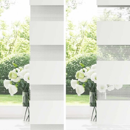 Zebragardin hvid 160x100 cm stofbredde 155,9 cm polyester