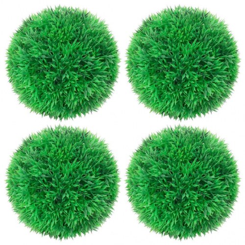 Kunstige buksbom 4 stk. 12 cm kugleformet