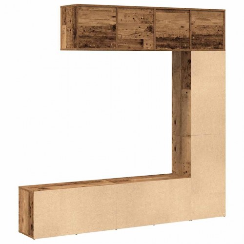 Bogskabe 3 stk. konstrueret træ antikt trælook