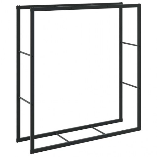 Brændestativ 110 x 30 x 116 cm i sort stål
