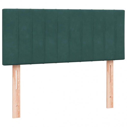Kontinentalseng med madras 120x210 cm fløjl mørkegrøn