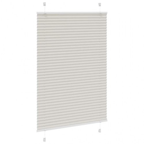 Plisségardin lysegrå 85×100 cm - stofbredde 84,4 cm, polyester