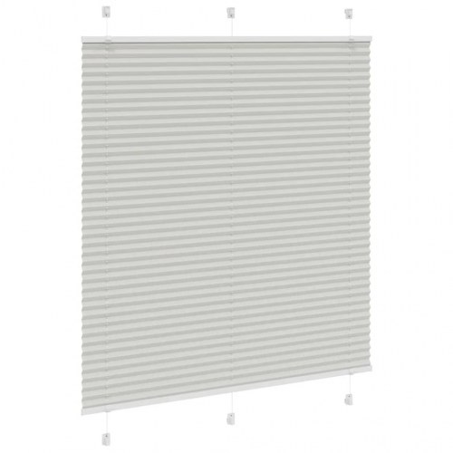 Plisségardin lysegrå 115x100 cm - stofbredde 114,4 cm, polyester