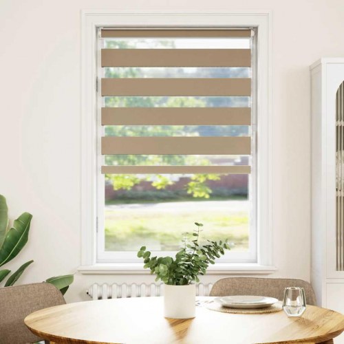 Zebragardin sandbrun 80×100 cm - stofbredde 75,9 cm, polyester
