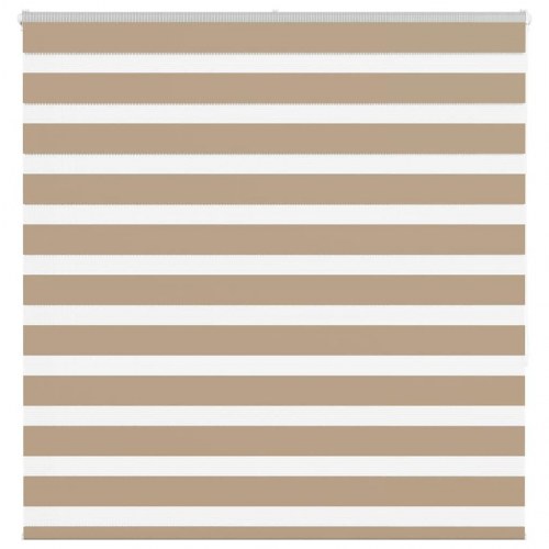 Zebragardin sandbrun 150×150 cm - stofbredde 145,9 cm, polyester