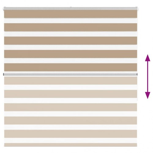 Zebragardin sandbrun 150×150 cm - stofbredde 145,9 cm, polyester