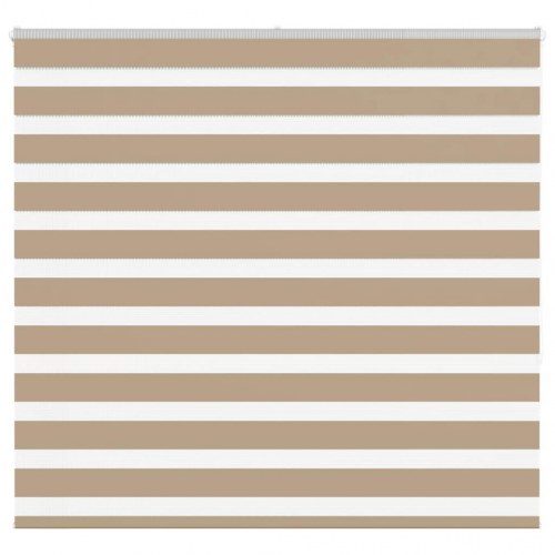 Zebragardin - sandbrun 165 × 150 cm, stofbredde 160,9 cm, polyester