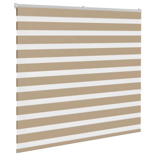Zebragardin - sandbrun 165 × 150 cm, stofbredde 160,9 cm, polyester
