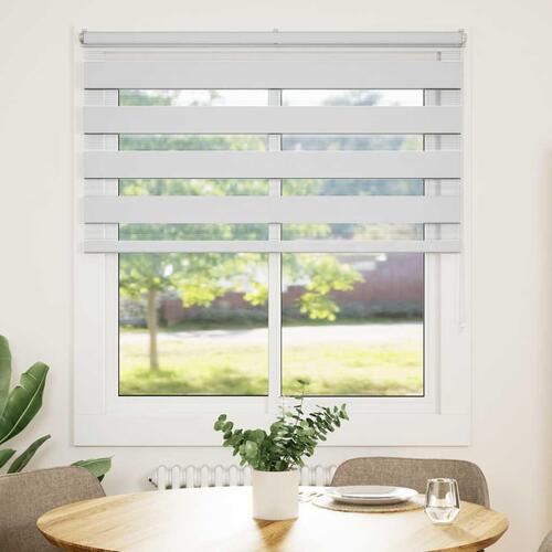 Zebragardin hvid 130x100 cm stofbredde 125,9 cm polyester