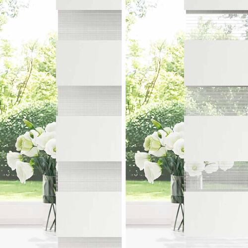 Zebragardin hvid 130x100 cm stofbredde 125,9 cm polyester