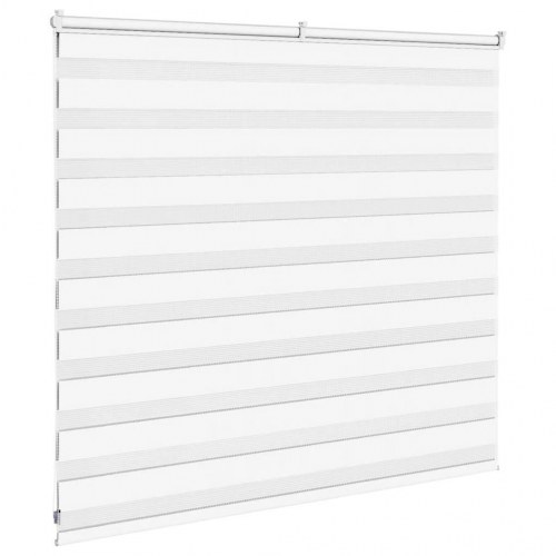 Zebragardin - hvid 165×100 cm, stofbredde 160,9 cm, polyester