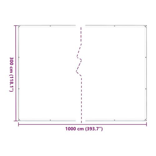 Planteafdækning med øjer 3x10 m Polyethylen