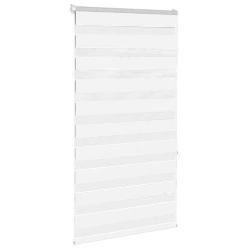 Zebragardin - hvid 70×150 cm, stofbredde 65,9 cm, polyester