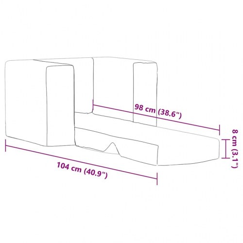 Sofaseng til børn blødt plys stjernemønster lysegrå