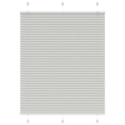 Plisségardin Lysegrå 105x100 cm Stofbredde 104,4 cm Polyester