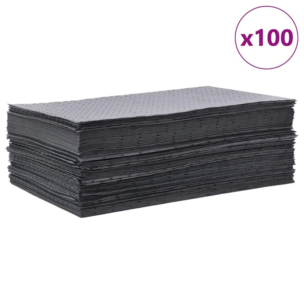 vidaXL olieabsorberende puder 100 stk. 40x50 cm grå