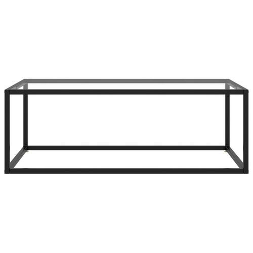 Sofabord 100x50x35 cm hærdet glas sort